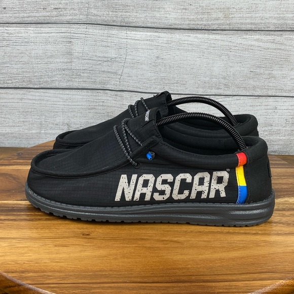 Hey Dude Wally NASCAR Multi Black Slip On Loafers Men’s Shoe Size 9 main image 9